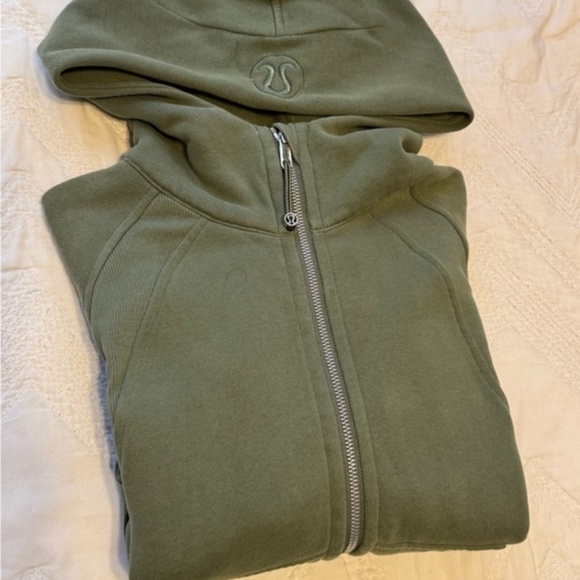 Lululemon Scuba Full-Zip in Green Twill - size XS/S - Picture 4 of 6